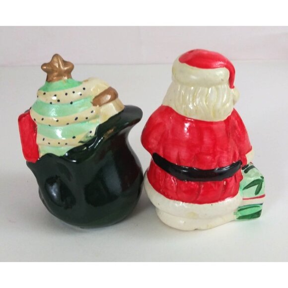 Vintage The Seasons Collection Santa & Toy Sack Christmas Salt & Pepper Shakers - Picture 3 of 6
